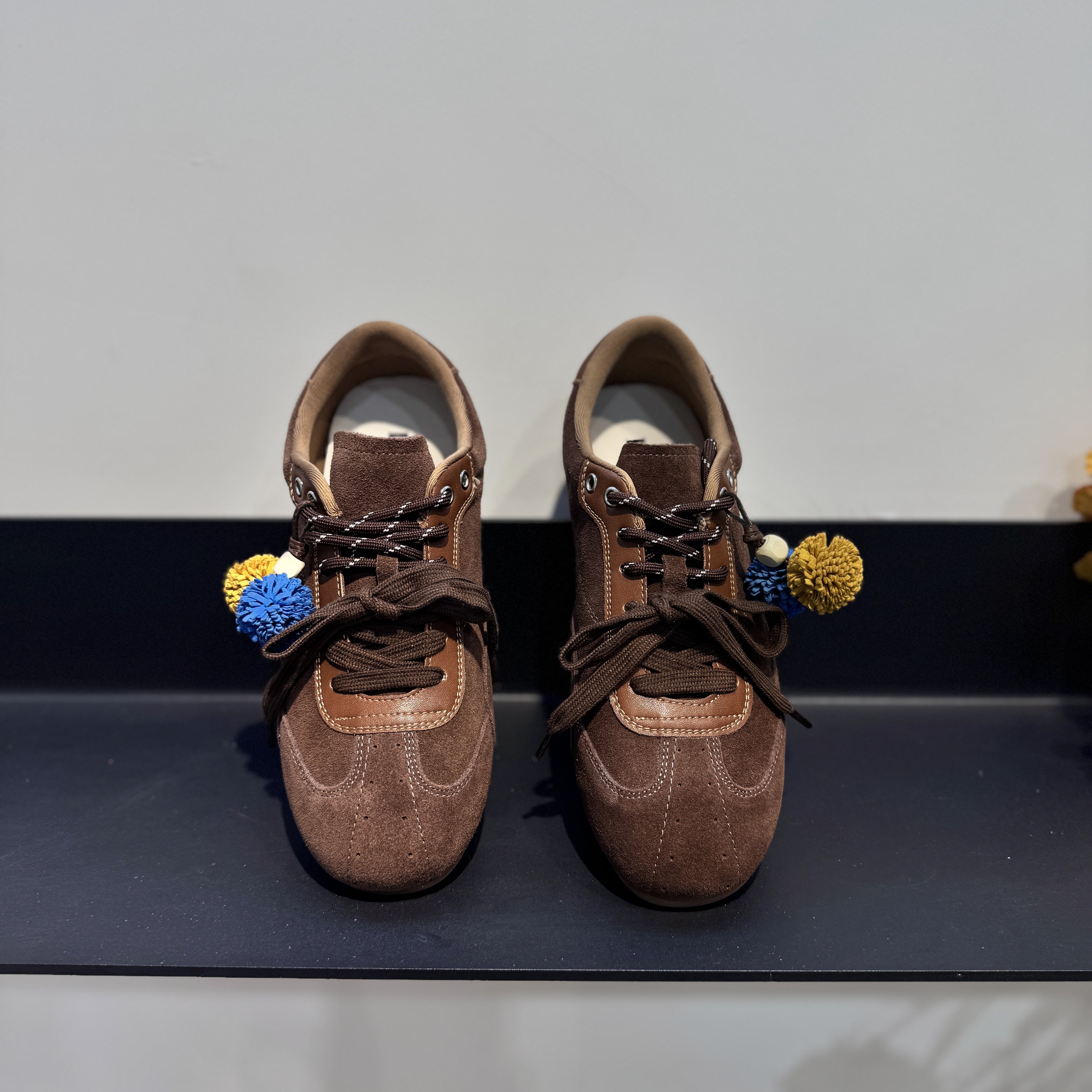 25053清～真皮复古德训鞋女2025焦糖色休闲板鞋平底阿甘鞋板鞋潮,女鞋,德训鞋,淘宝优惠券,粉丝福利购,淘宝优惠卷