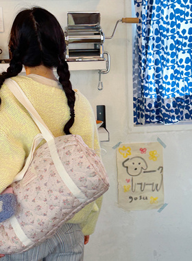 韩国进口女包自制健身包ins风圆桶百搭韩版时尚少女