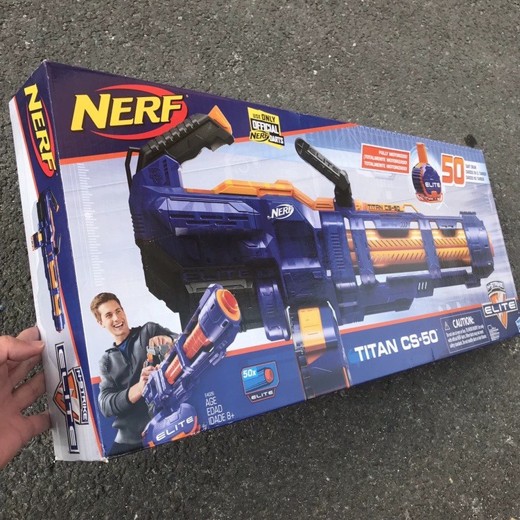 户外玩具NERF热火精英系列软弹50发装泰坦电动发射器Titan cs-50
