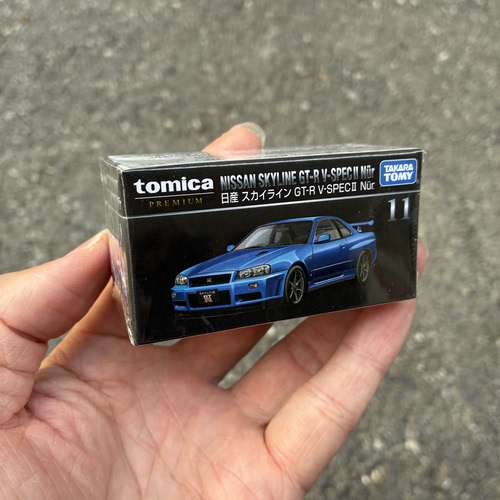TOMY11黑盒车TOMICA多美卡合金车精细版tp11日产GTR蓝东瀛战神