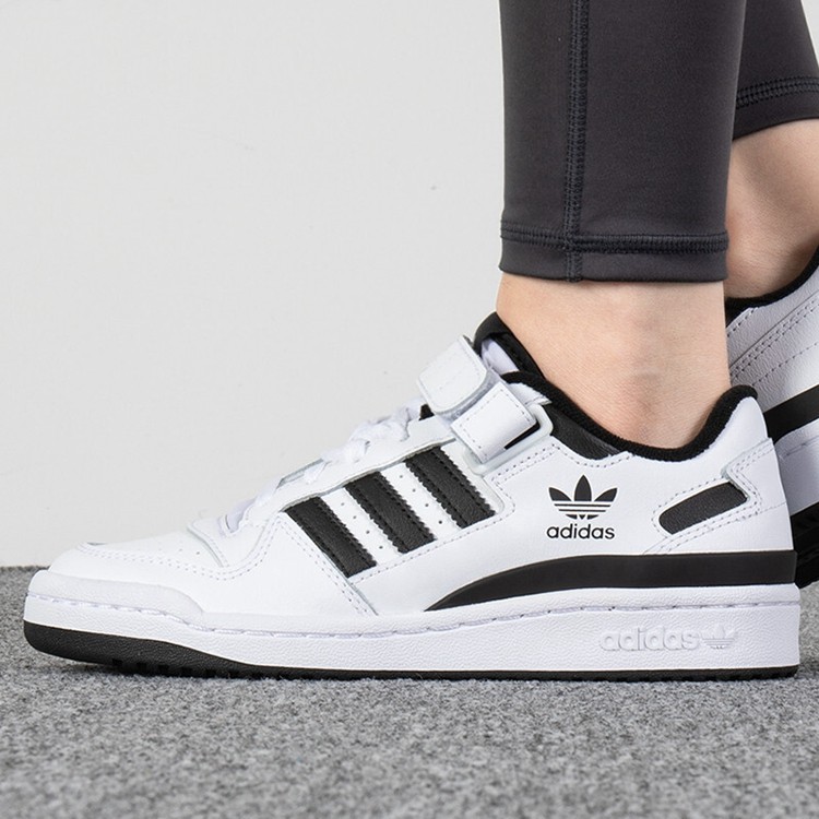adidas阿迪达斯三叶草男鞋forum low黑白熊猫休闲运动板鞋fy7757