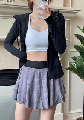 lululemon代购 Court Rival HR Skirt瑜伽运动高腰网球裙防走光