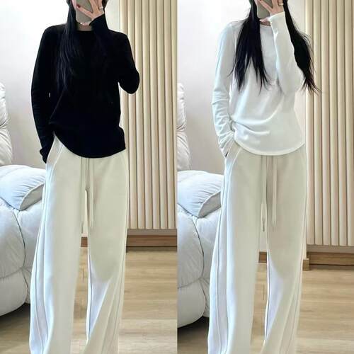 lululemon代购 Scuba Mid-Rise Wide-Leg Pant 休闲加绒阔腿裤