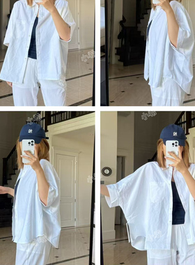 lululemon代购 LuluLinen Relaxed Button-Up 休闲宽松短袖衬衫