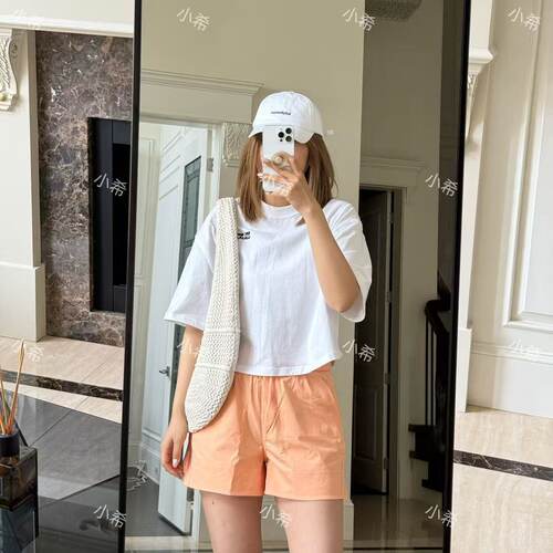 lululemon代购 Brushed Heavyweight Cropped Tee棉混纺质感短袖