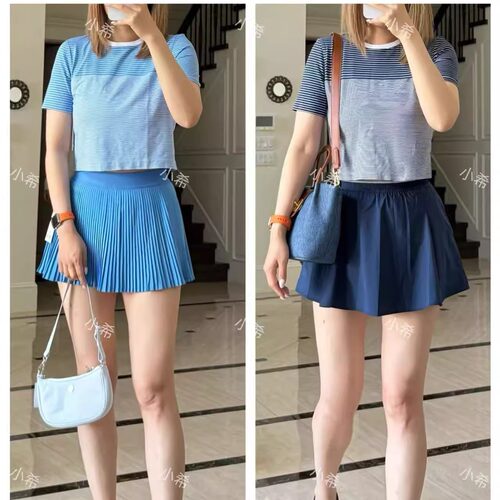 lululemon代购 Seamless Classic-Fit Mariner Stripe Crop T短袖