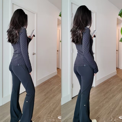 lululemon代购 Groove No Line HR Flared Pant 心形镂空瑜伽长裤