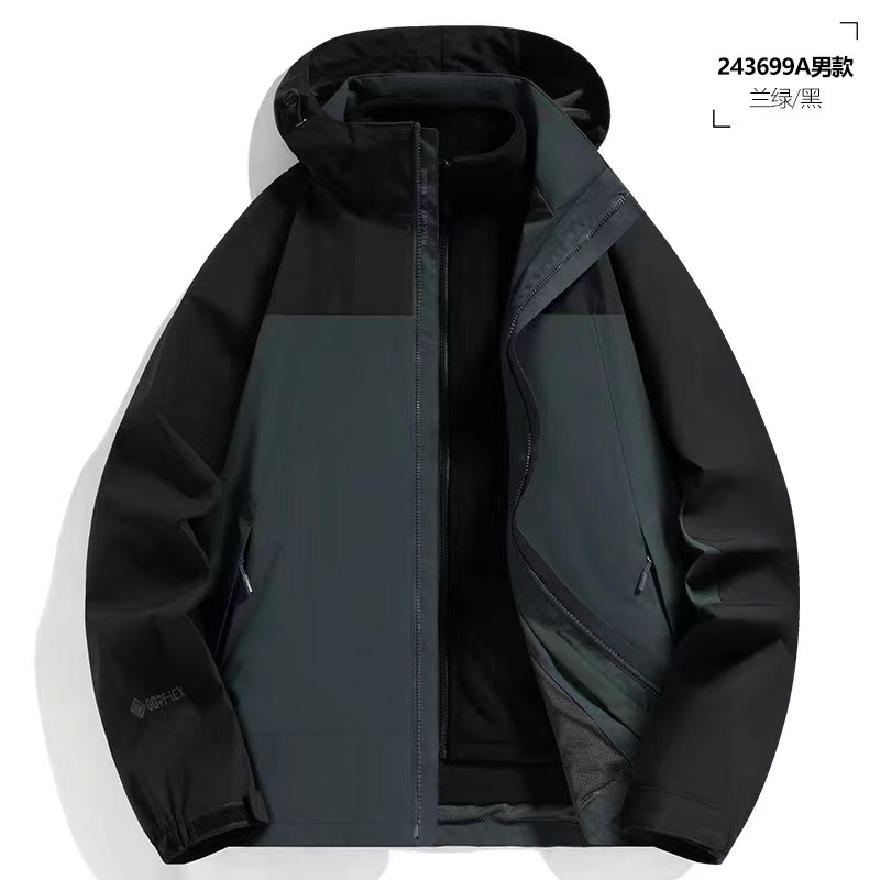 男款】商场版2025秋冬冲锋衣男三合一加绒外套防风防水登山服冬