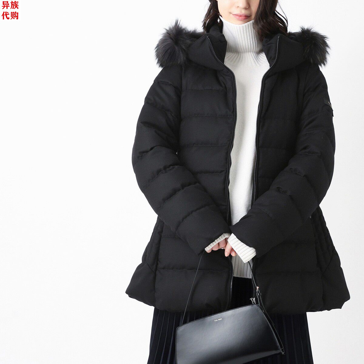 异族日本代购 意大利TATRAS 2024冬女浣熊毛防寒鹅绒羽绒服KOSAVA