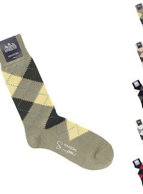 异族日本代购  日本HALISON /哈里森 2026春男士棉质针织中筒袜子