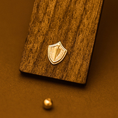 韩国时尚 10K黄金耳钉女 素金盾牌螺纹螺丝耳饰通体K金养耳洞单只