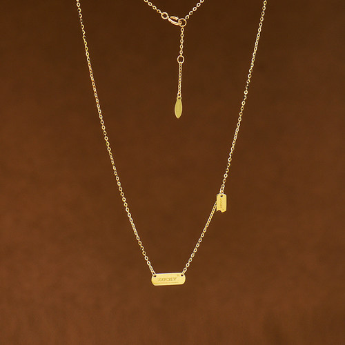 韩国项链生日礼物14k黄金