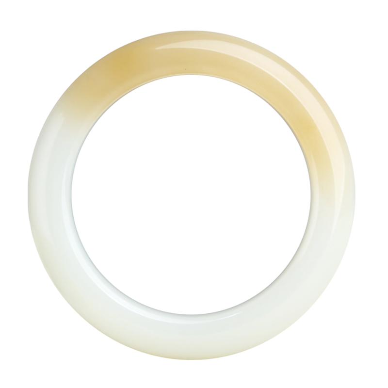 玉友和田玉糖羊脂玉手镯内径57mm