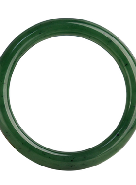 玉友和田玉碧玉圆条手镯玉器玉镯