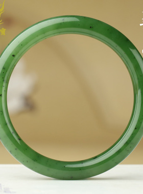 和田玉碧玉手镯女款玉镯子