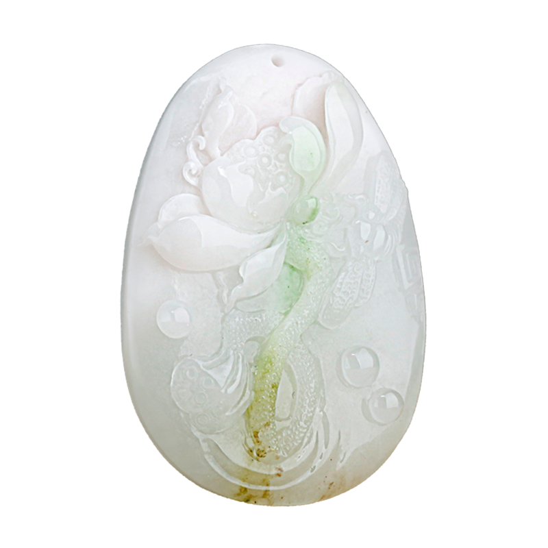 玉友独山玉芙蓉粉荷花吊坠孤品DY