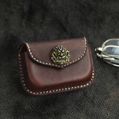 财布手工皮具 腰挂汽车钥匙包 腰挂真皮老人老花眼镜盒 真皮腰包