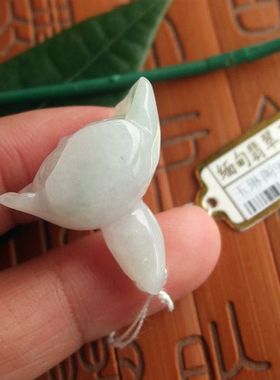 99980玉琳阁翡翠 实物拍图 缅甸玉天然A货翡翠玉立体荷花莲蓬吊坠