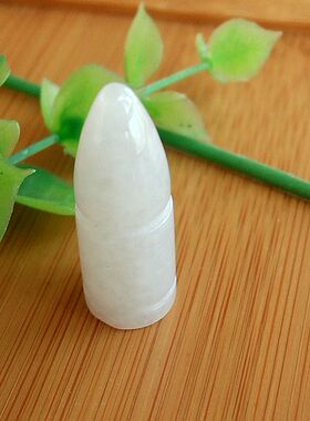 96453玉琳阁缅甸玉实物拍图天然A货翡翠玉子弹造型款小吊坠送证书