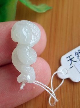 97634玉琳阁翡翠缅甸玉实拍图天然A货翡翠玉小个款生肖蛇小吊坠