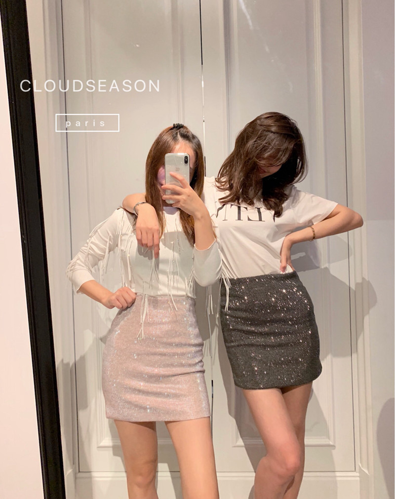 Cloud Season春夏烫钻闪闪bling性感高腰包臀显瘦短裙女半身裙在类目 女装/女士精品, 半身裙中 - 来自Buy2taobao.com提供专业的淘宝代购服务