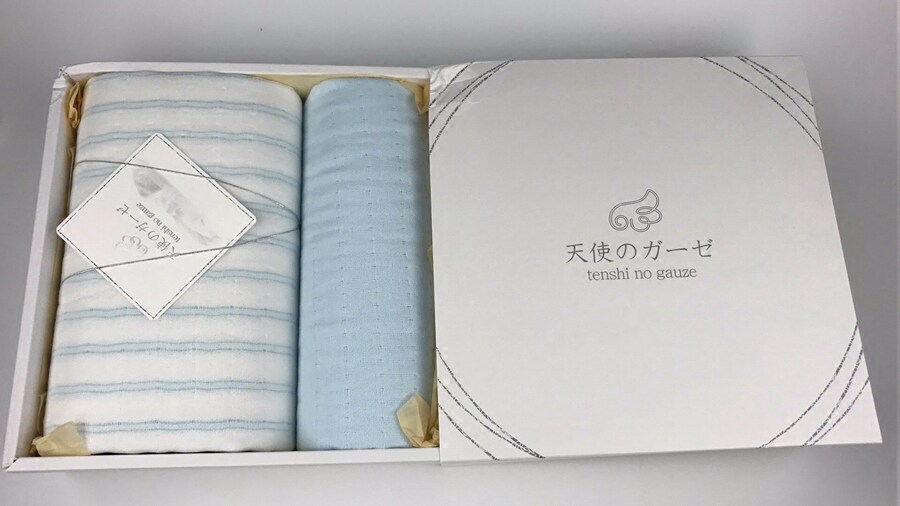 日本制 纯棉婴儿浴巾毛巾礼盒 新生儿送礼 四层纱布口水巾