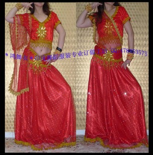 印度服装 鸿舞衣印度舞服装 民族服装 舞台演出服装 演出服舞蹈服装