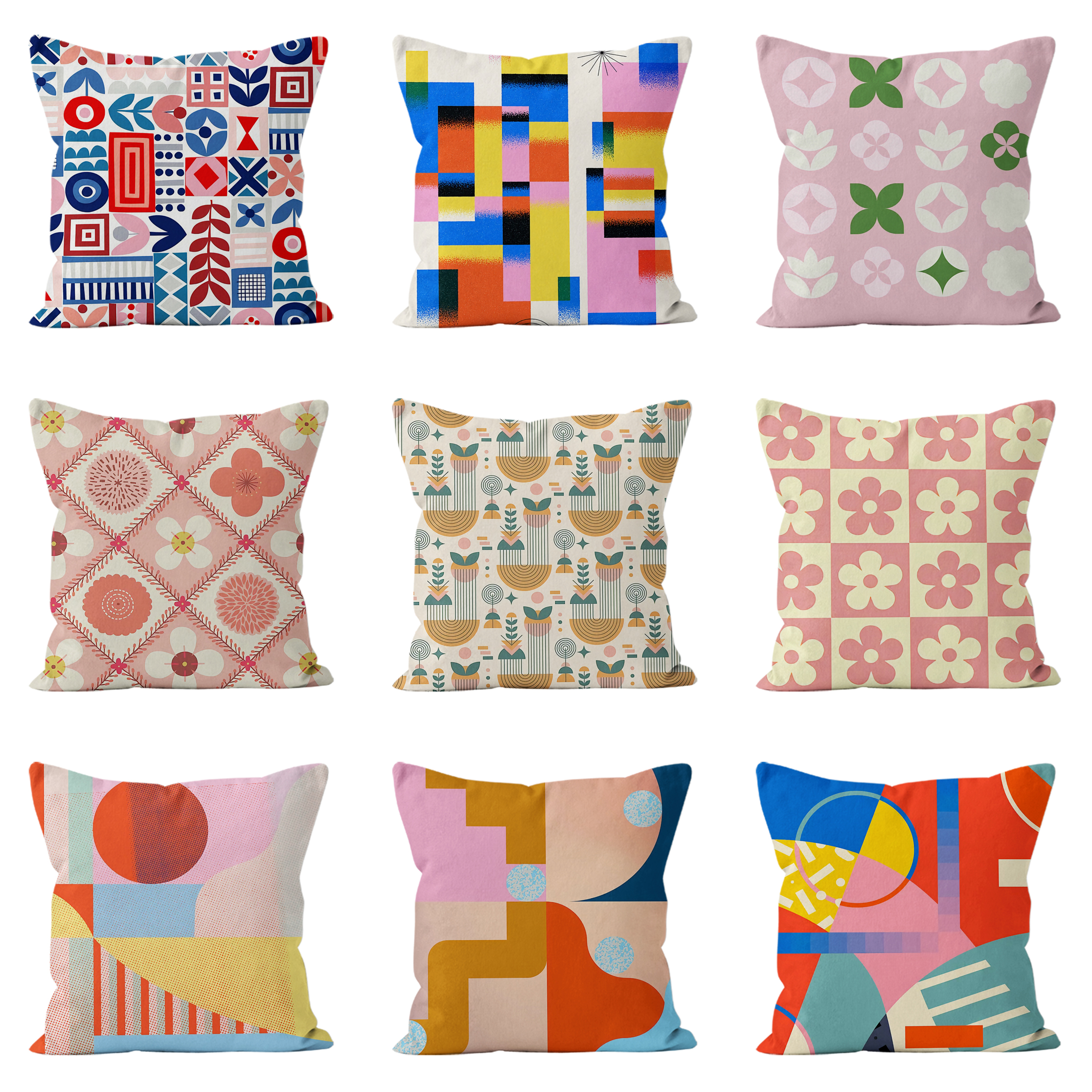 几何抽象ins风中性风抱枕创意新中式酒店民宿沙发靠垫装饰卧室