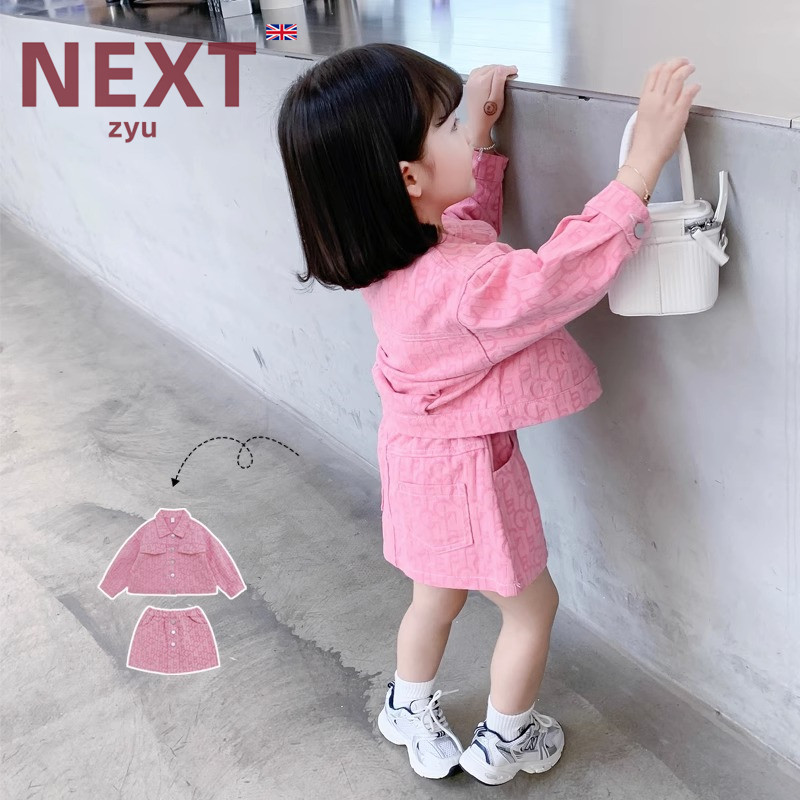 英国NEXT ZYU官方正品女童套装裙小童连衣裙女孩春秋款外套两件套