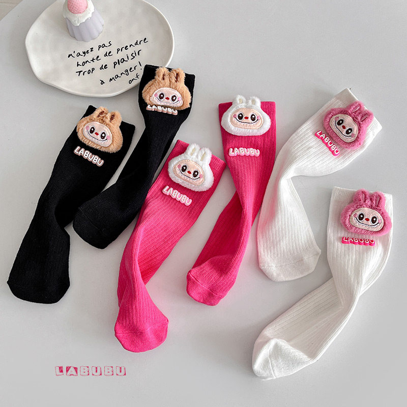 女童袜子纯棉韩版纯色卡通可爱立体公仔拉布布lububu宝宝长筒袜潮,童装/婴儿装/亲子装,儿童袜子(0-16岁),淘宝优惠券,粉丝福利购,淘宝优惠卷