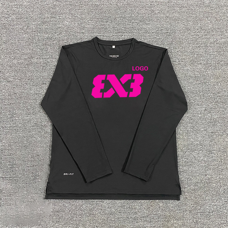 3x3投篮服长袖男美式速干运动T恤