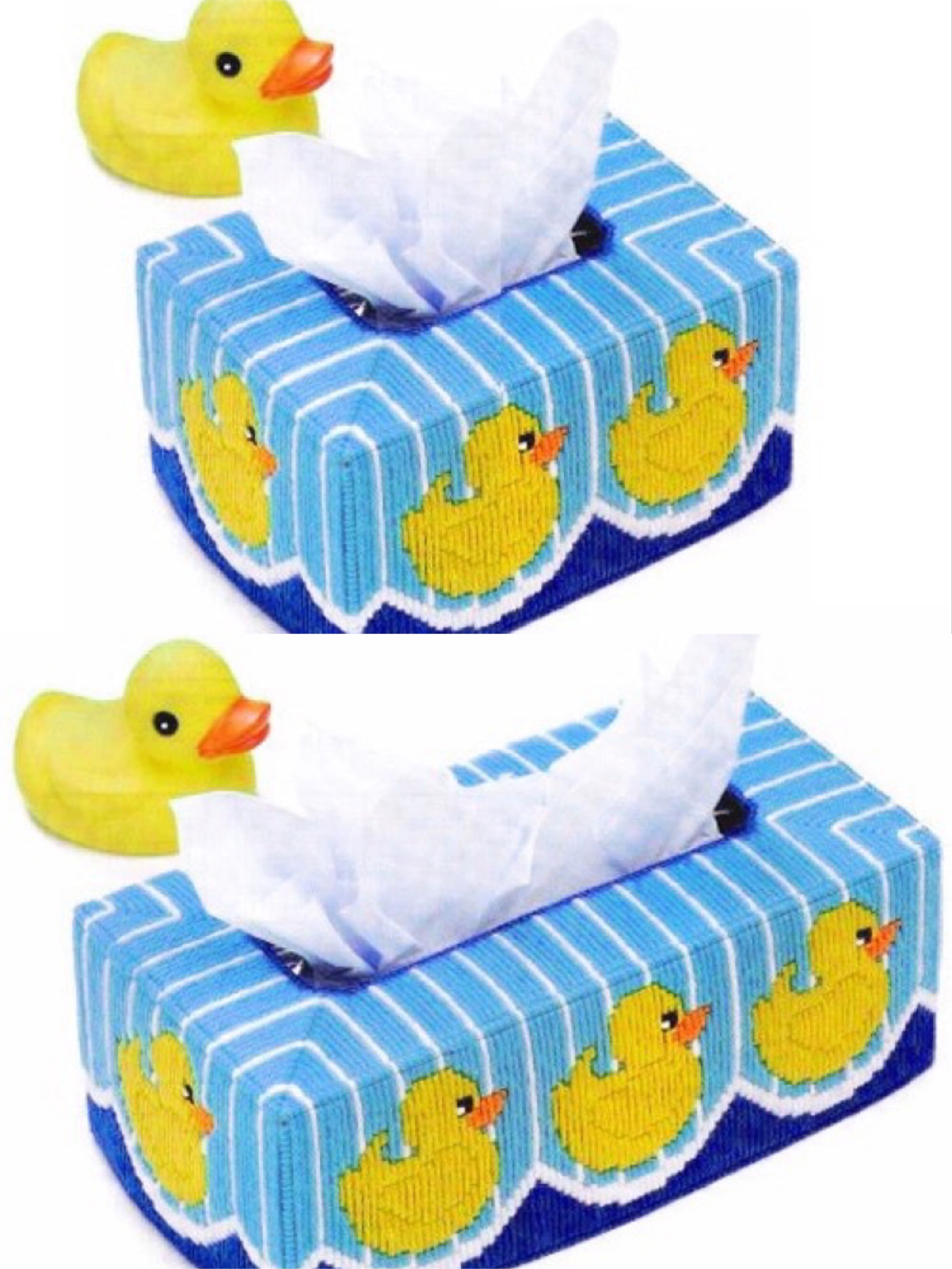 手工毛线立体绣3D十字绣新款客厅纸巾盒抽纸盒黄鸭C6制作材料