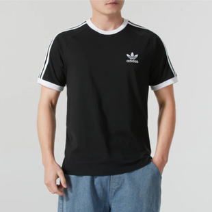 STRIPES 正品 阿迪达斯三叶草男士 圆领T恤3 KB2459 TEE运动休闲半袖