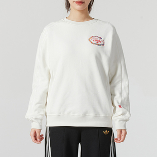 LNY 圆领卫衣 CREW JL8423 正品 针织运动休闲套头衫 阿迪达斯女装