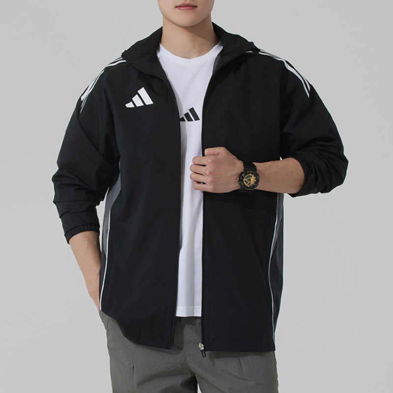 2025新款阿迪达斯男装梭织外套TIRO25C AW JKT防风运动夹克IW0427