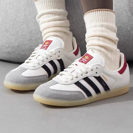 正品Adidas三叶草女鞋SAMBA OG W经典休闲板鞋新潮流德训鞋JR8083