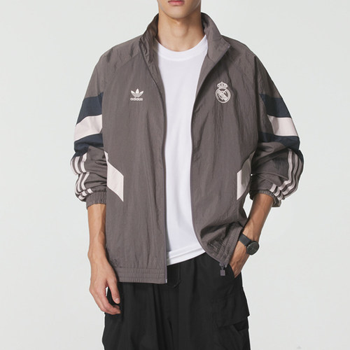 正品阿迪达斯三叶草男装外套 REAL OG TT 皇马足球训练夹克JI9479