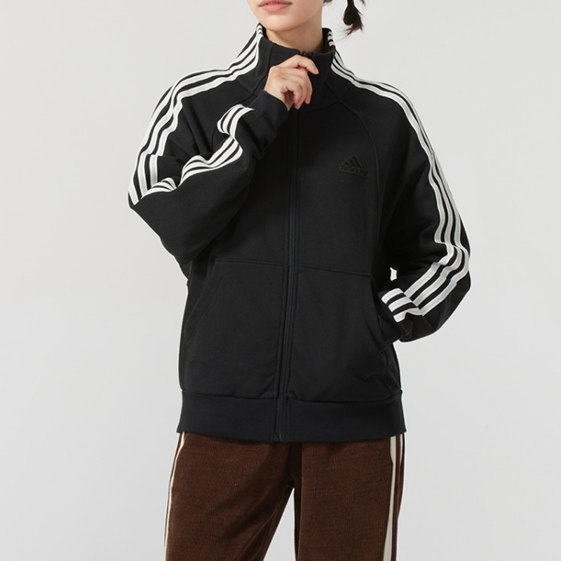 2025春季新款阿迪达斯女装外套 3S JKT2纯棉休闲夹克运动服JN0759