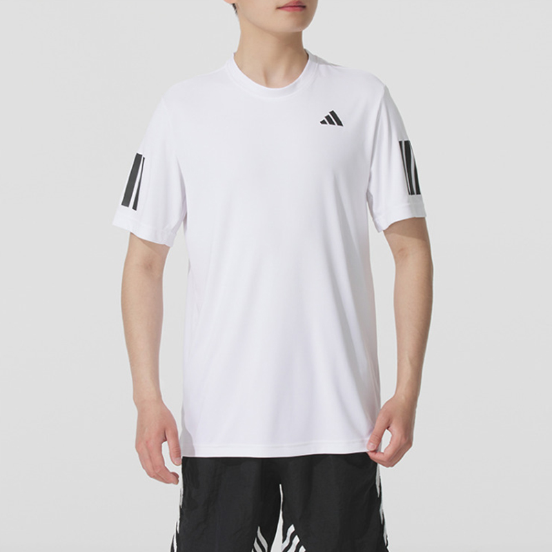 正品阿迪达斯男士速干T恤 CLUB 3STR TEE 跑步健身运动短袖JE0413