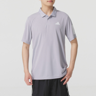 男士 3STR POLO衫 翻领运动T恤JZ3491 速干短袖 阿迪达斯 正品 CLUB