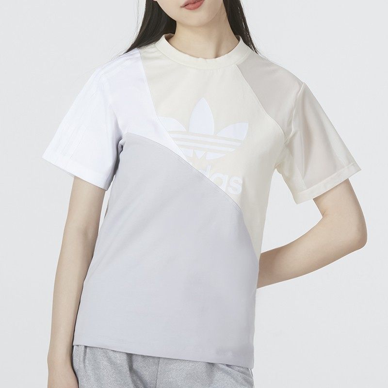 adidas阿迪达斯三叶草女装2022夏季新款休闲运动短袖t恤hc7041