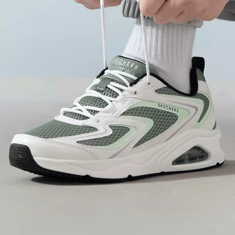 2024夏季新款斯凯奇男鞋网面透气休闲运动鞋气垫减震跑步鞋183079