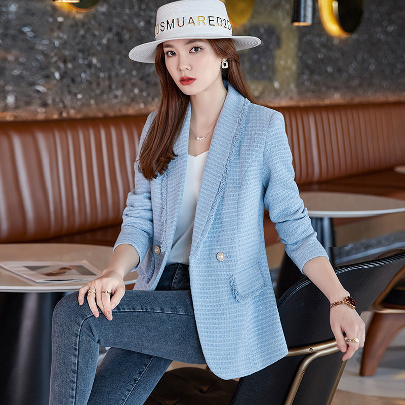 小香名媛风西装外套女2026新款春秋季时髦洋气韩版时尚小西服上衣