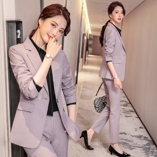 高端西装套装正装气质韩版套裙职业装女士通勤上班工装西服工作服