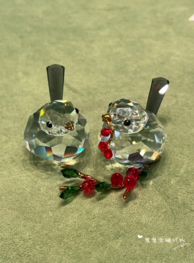 代购SWAROVSKI施华洛世奇 小鸟情侣与莓果水晶摆件5701371