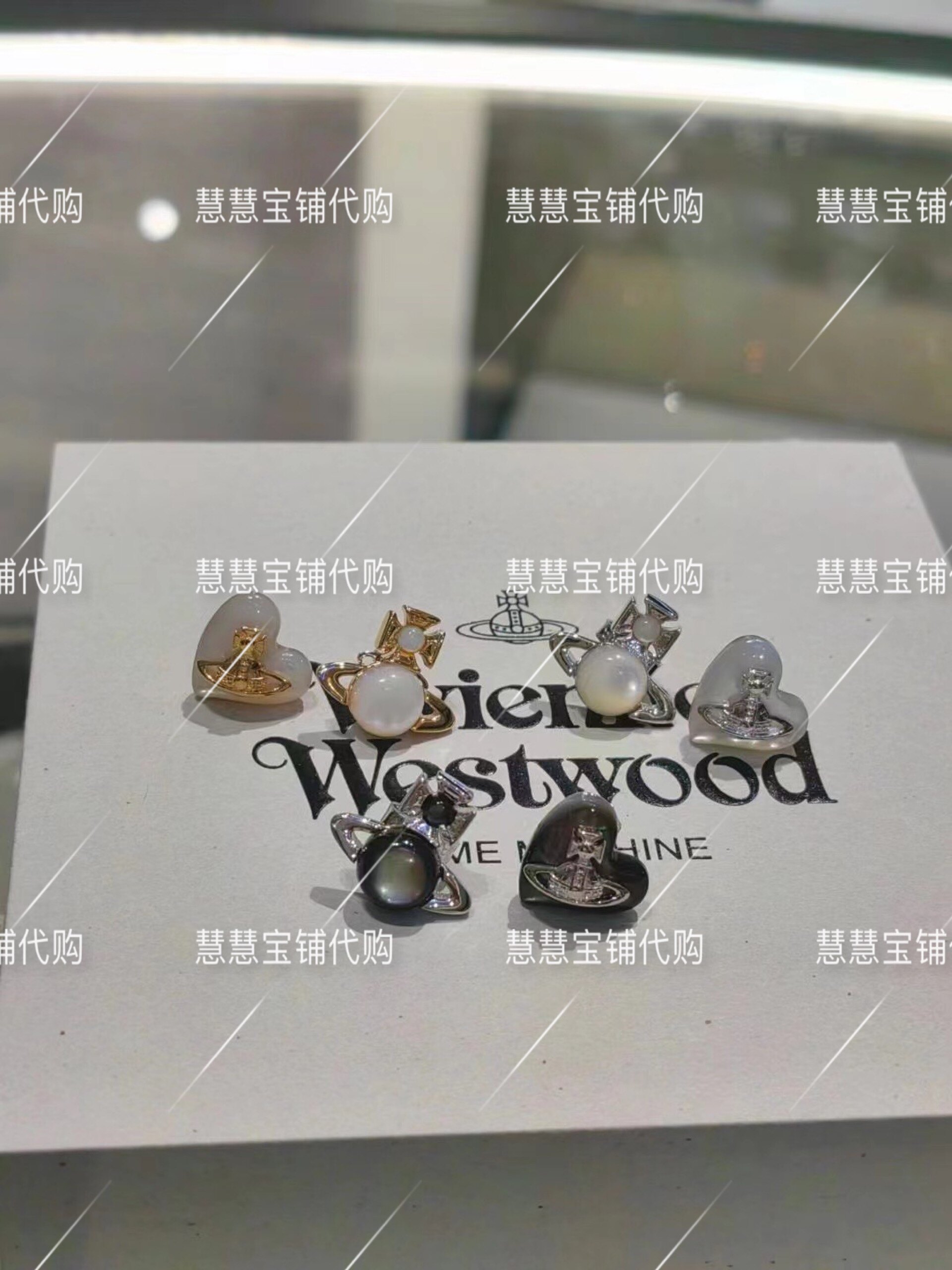 贝母西太后合金爱心耳钉图片