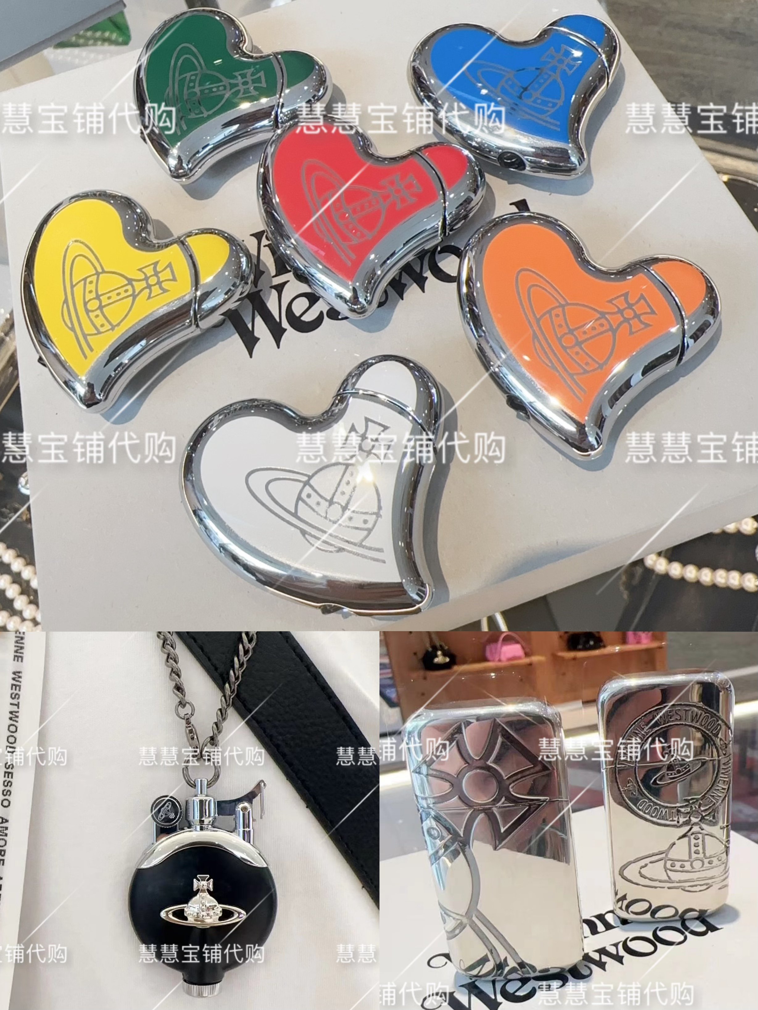 代购正品 Vivienne Westwood 西太后 24年土星爱心心形项链打火机