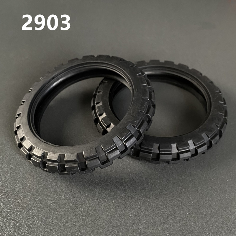 跨境兼容乐高2903c01自行2902积木摩托轮胎 自行车轮皮 81.6