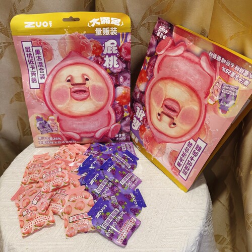 屁桃蒟蒻果冻0脂肪混合网红零食