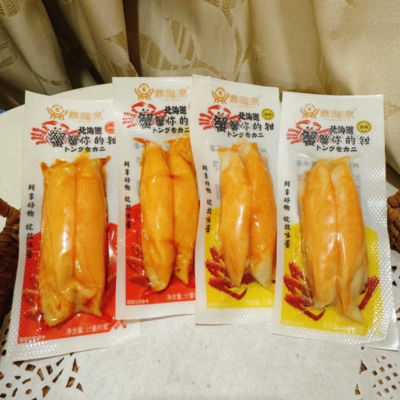 鼎隆易手撕蟹味棒原味香辣味北海道蟹蟹你的钳散称小包装即食零食